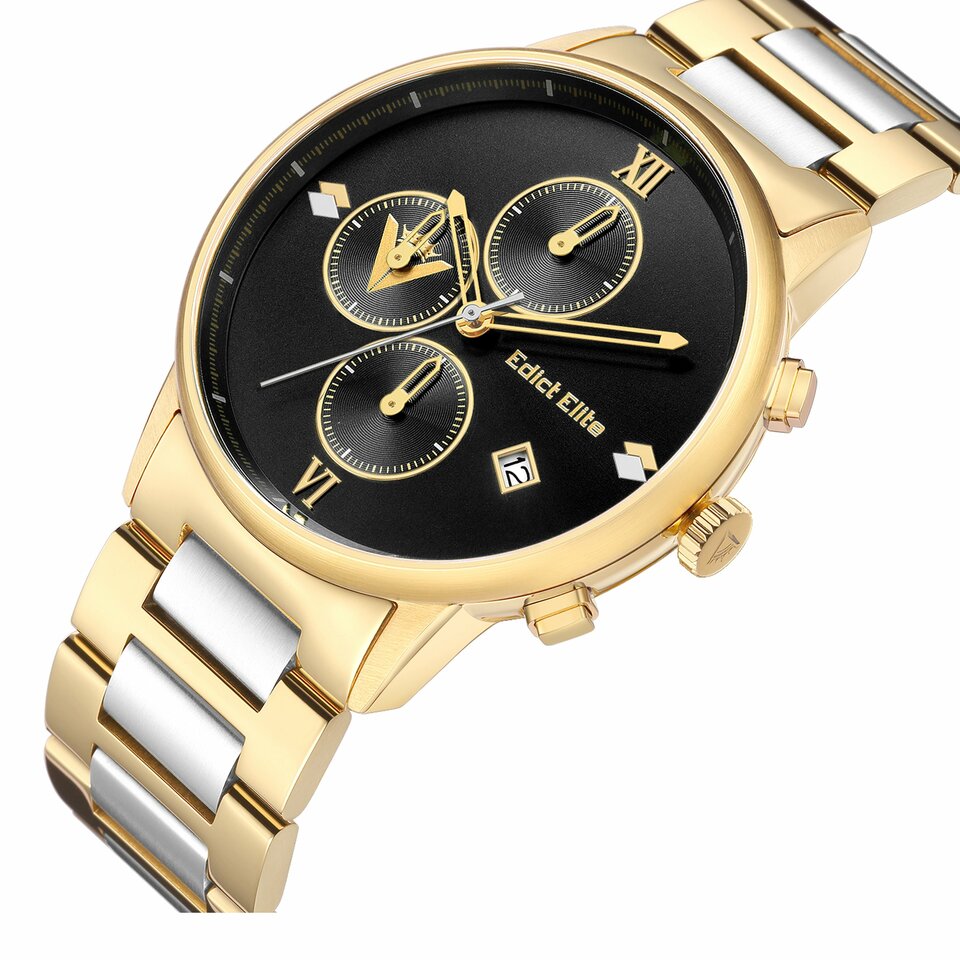 Edict Elite Watch 2020 Motherland Edition - Black with Gold/Silver Bracelet