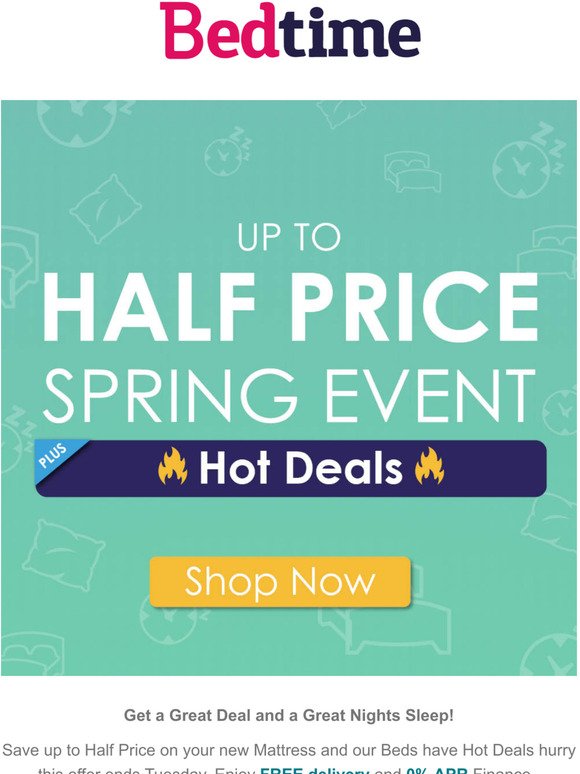 -Hot Deals are Now On at Bedtime.co.uk