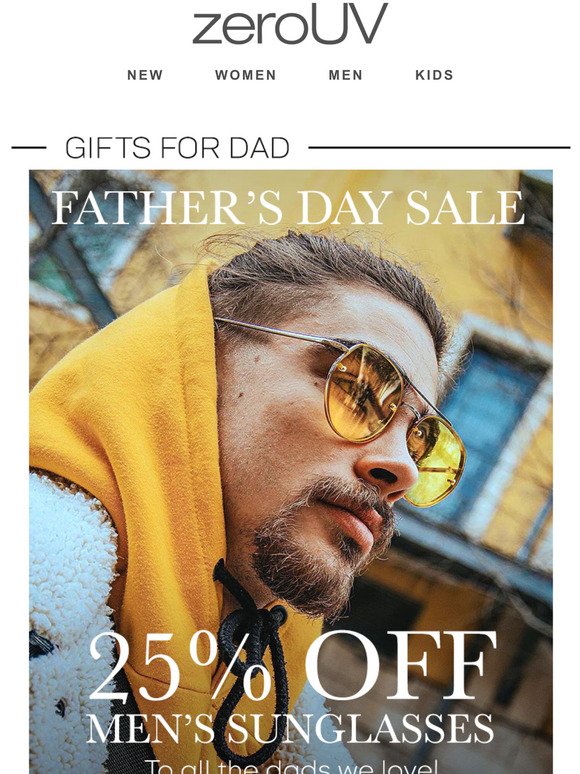 Celebrate Father's Day with 25% OFF!