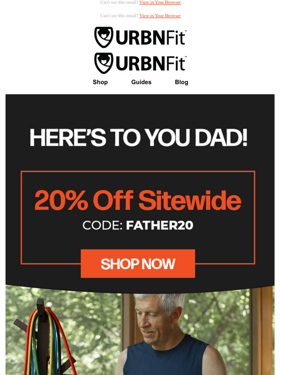 Treat your dad this Father's Day with 20% off!