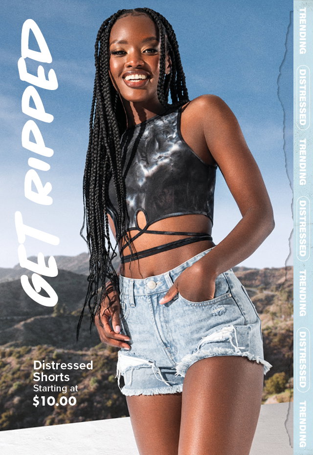 TRENDING: Distressed Denim Shorts 
