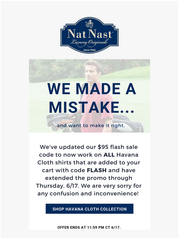 We Made a Mistake