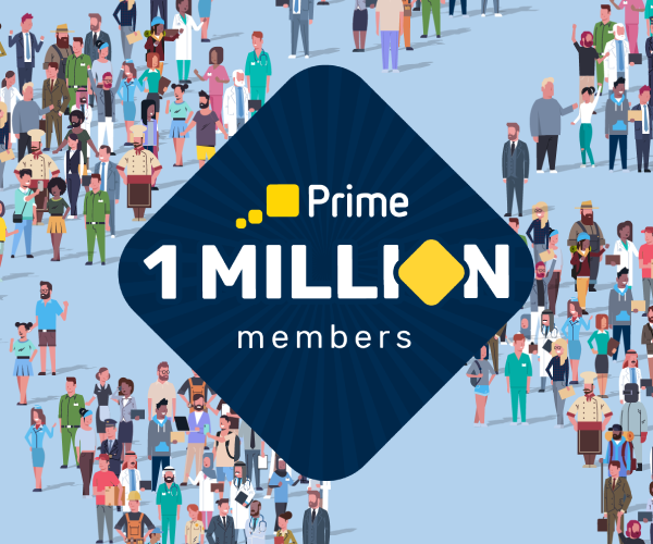 1 MILLION PRIME MEMBERS!