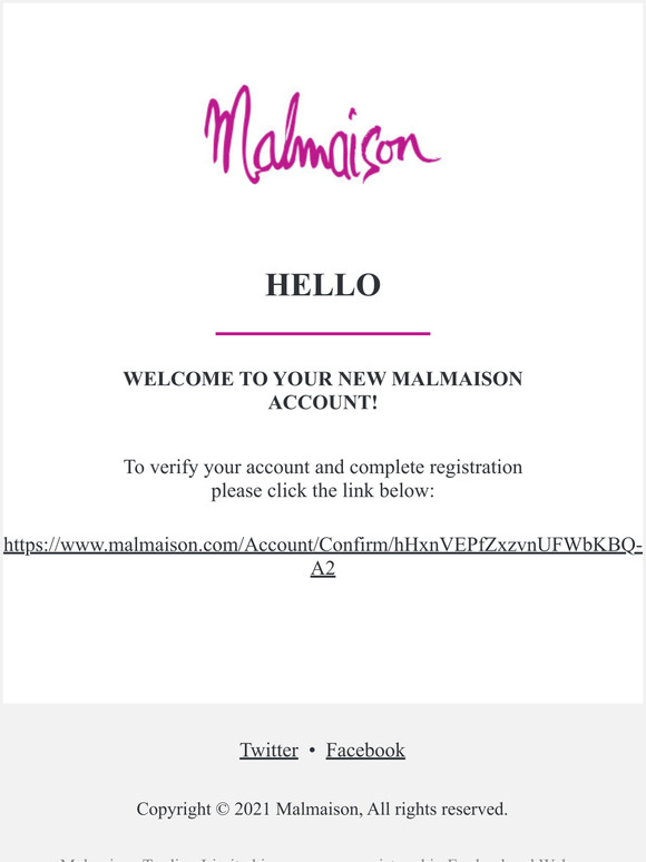 Please verify your new account