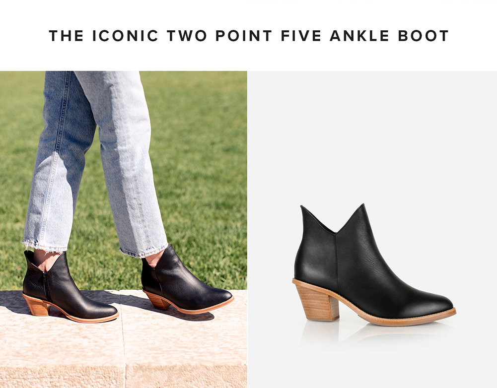 The Two Point Five Ankle Boot in Black