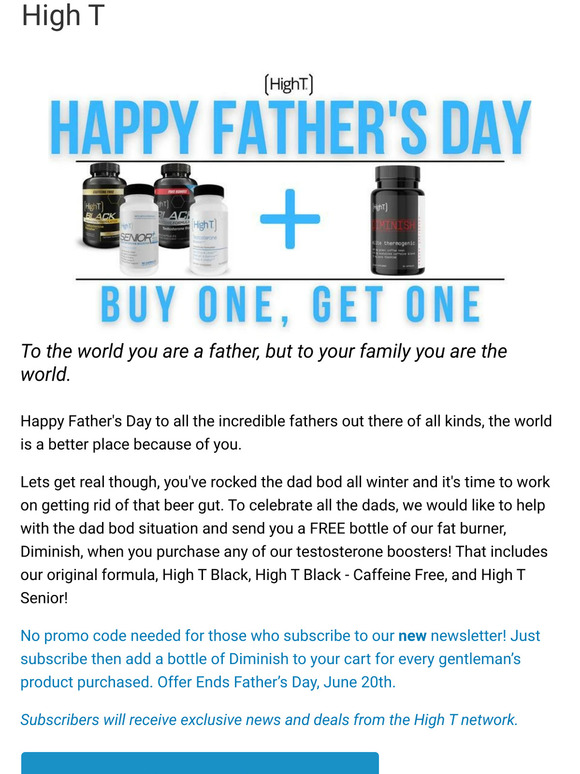 Free gift for Father's Day from High T