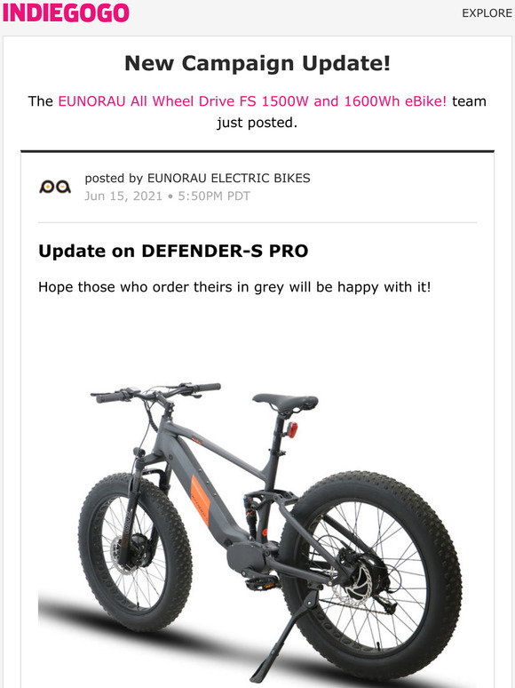 Wheel Drive FS 1500W and 1600Wh eBike 