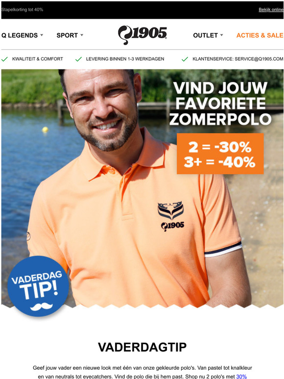 Vaderdagtip: tot 40% korting op polo's