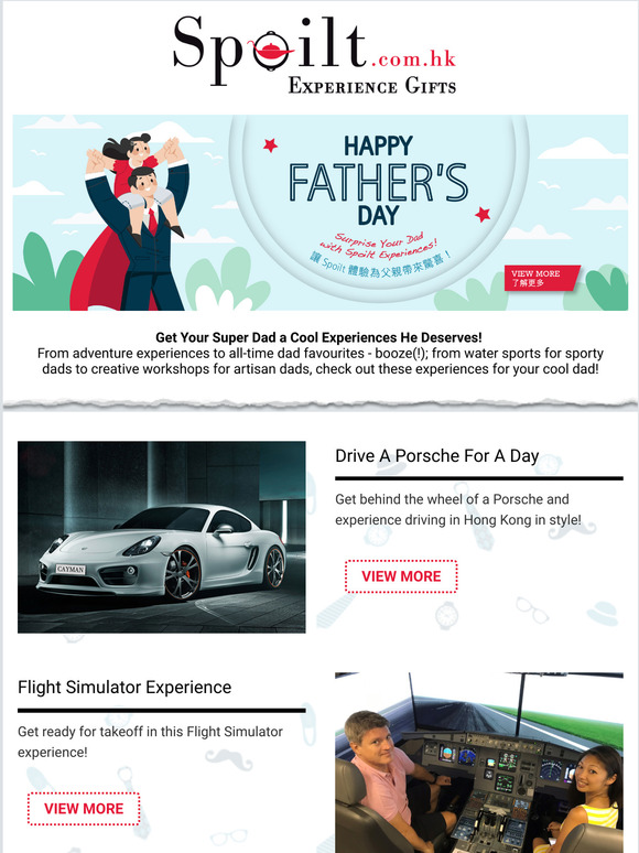 Surprise Your Dad with Spoilt Experiences!