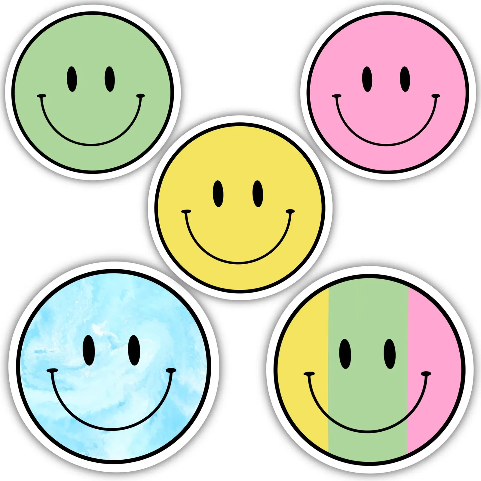 Yellow Smiley Face Aesthetic Sticker