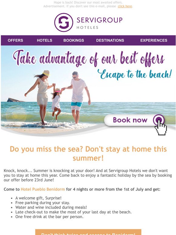 Your summer holidays await for you
