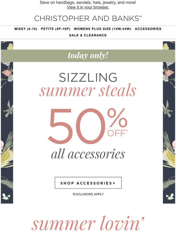 christopher and banks clearance jewelry