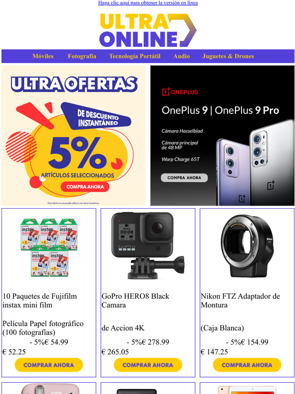 MIRCOLES MEGA Descuento en artculos ms vendidos en Ultra Online