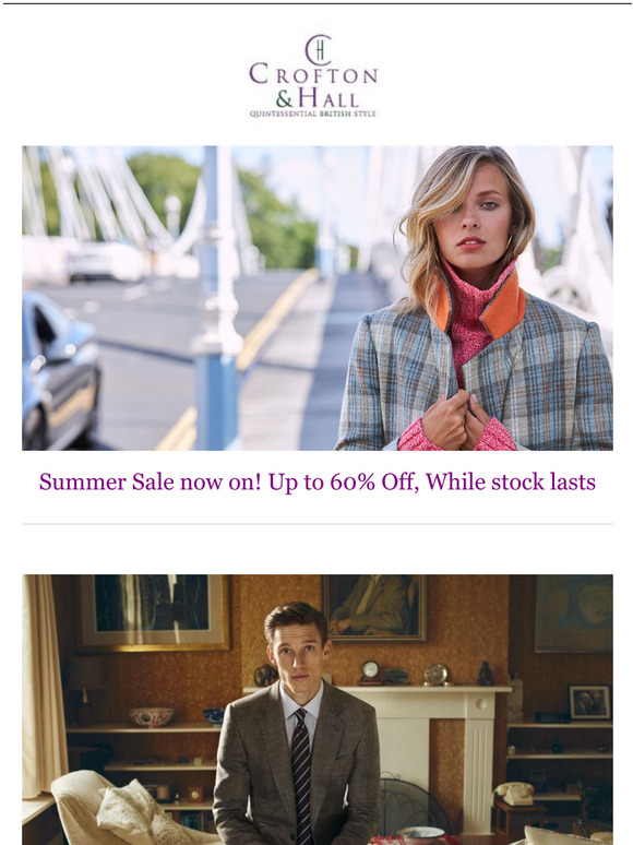 60% off in our summer sale! Don't miss your chance for a Great British bargain!