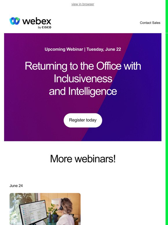 Webex Webinars | Returning to the Office & Cloud Contact Center