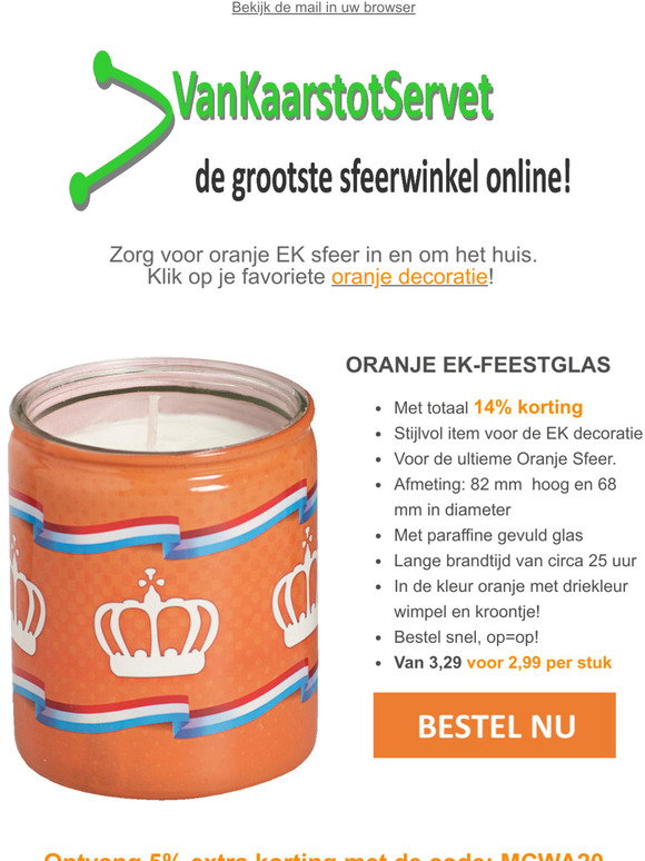 sigaar Herenhuis biologisch Vankaarstotservet.nl: Oranje sfeerEK feest-glas -14%Oranje  terraskaarsen-12% Oranje refills-11%Oranje knijpertjes-14%Oranje Rustiek  kaarsen -13% | Milled