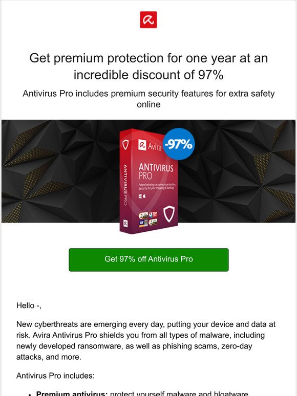 100% protected for just 3% of the price