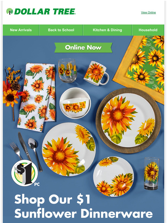 Dollar Tree Sunflower Dinnerware is Back in Bloom! Milled