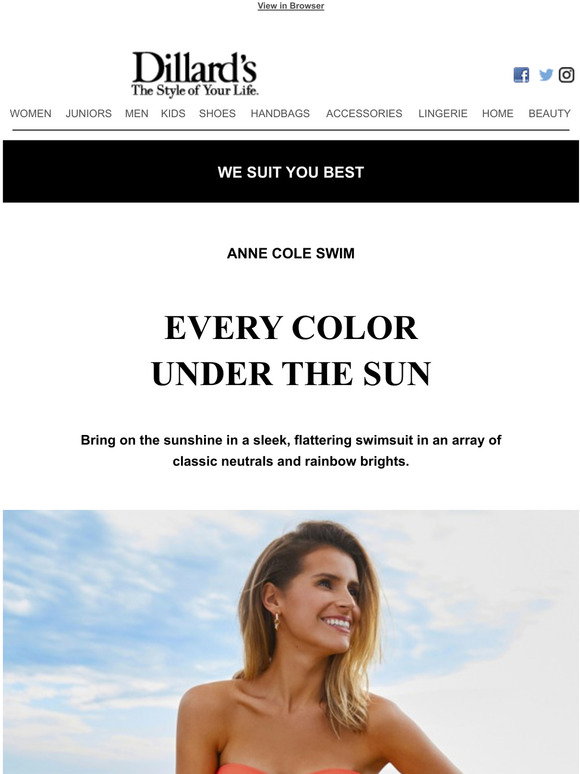 anne cole swimwear dillards
