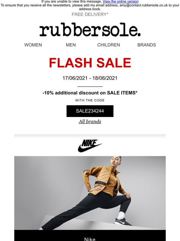 Rubber Sole Don T Miss Out On Off And An Extra 10 Discount On Nike Clarks And Vans Flash Sales With Free Delivery Milled