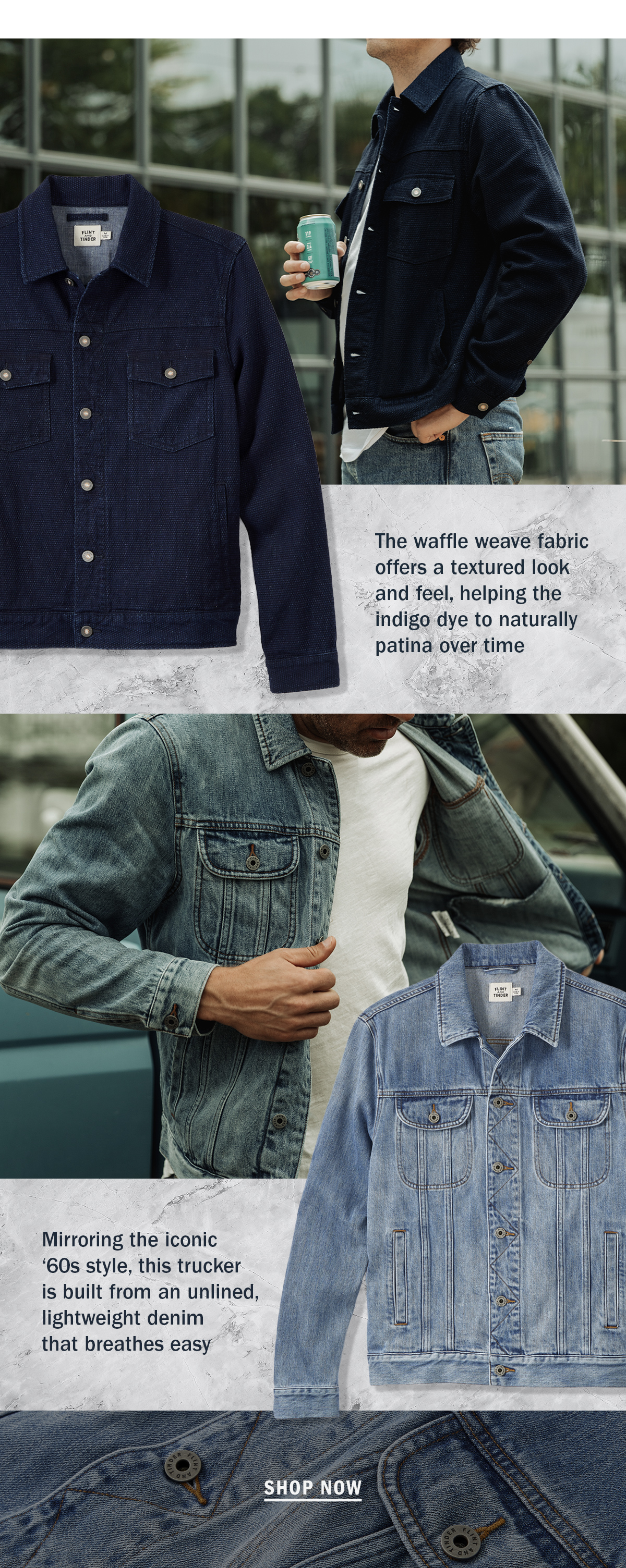 flint and tinder indigo work shirt