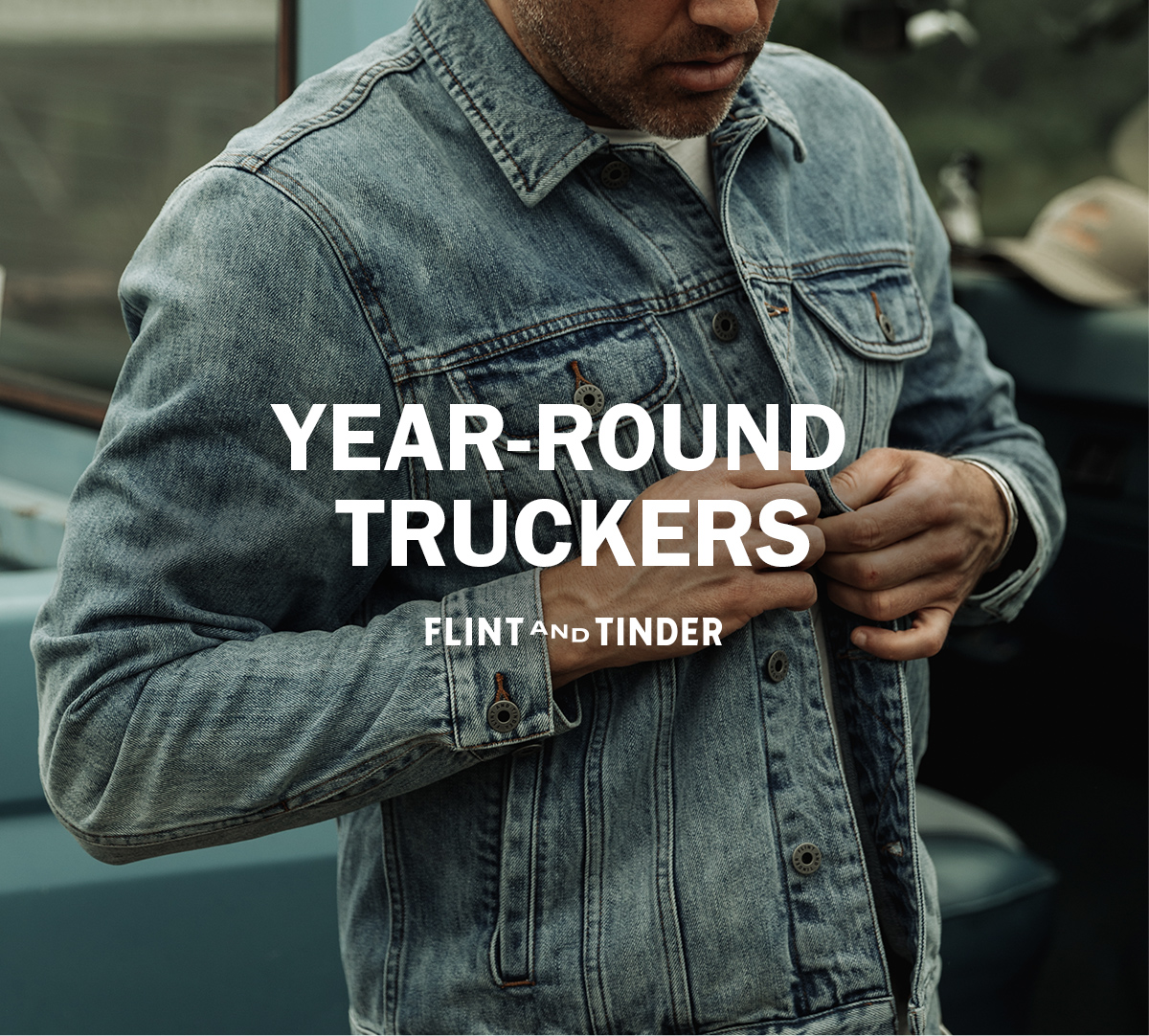 Flint and tinder denim on sale trucker