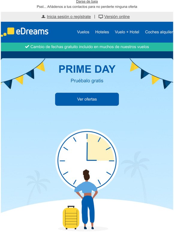 Más grande Prosperar ventana eDreams ES: Se acerca el eDreams Prime Day! | Milled