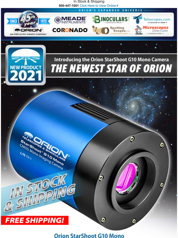 Telescope.com: Introducing The Orion StarShoot G21 Color Camera | Milled