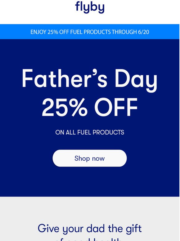 Father's Day savings inside!