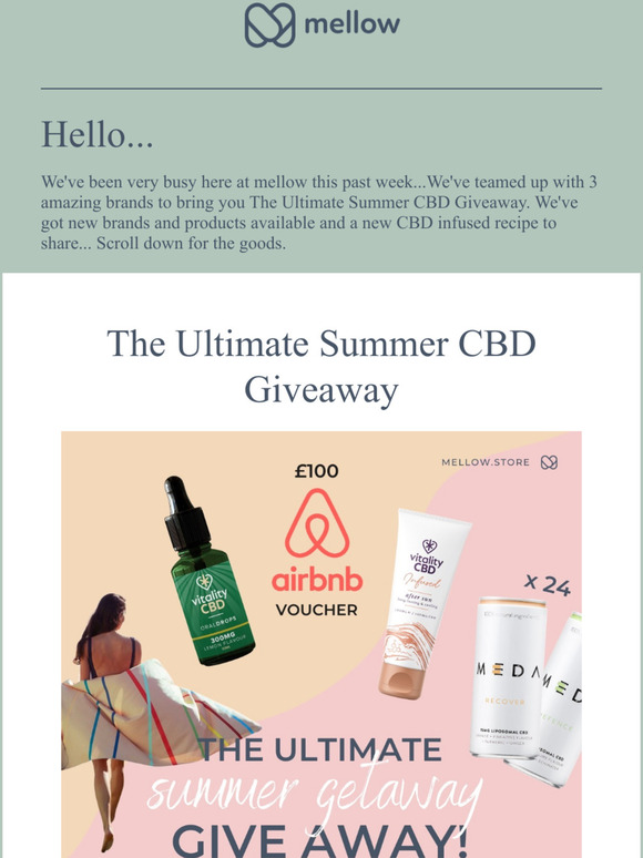 Ultimate Summer CBD giveaway and new products & brands