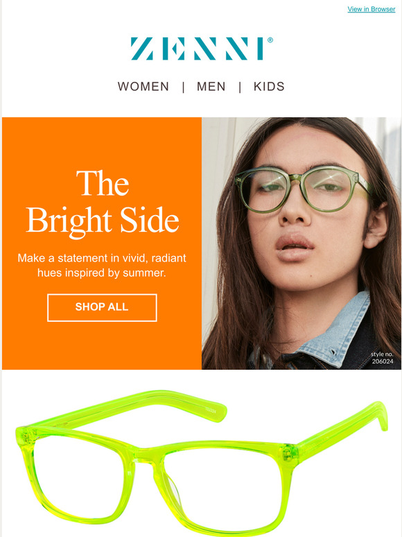 Zenni This email comes with a vibrant palette Milled