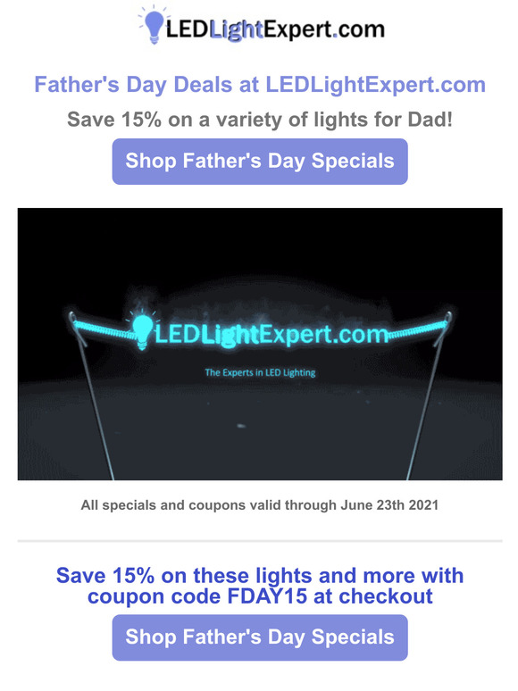 Bright LED Lights for Dad on Father's Day