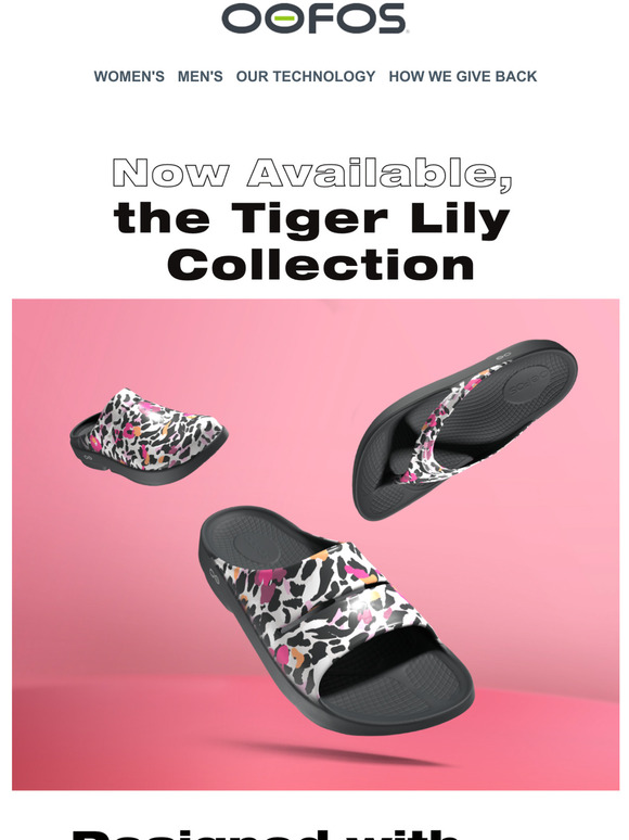 oofos tiger lily