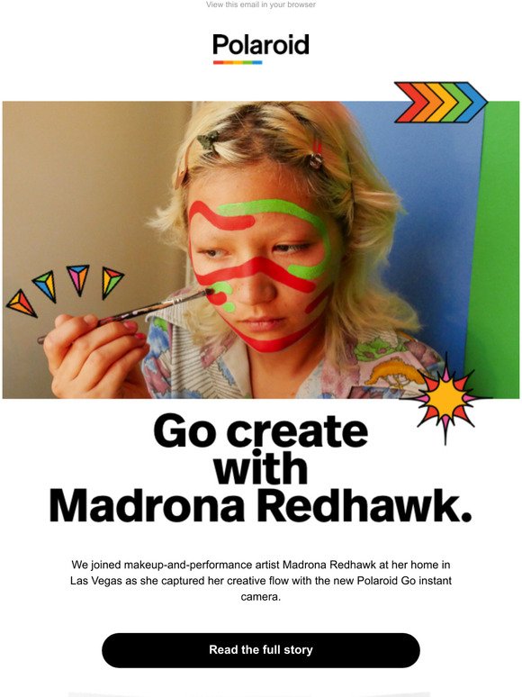 Madrona Redhawk creates with the Polaroid Go camera