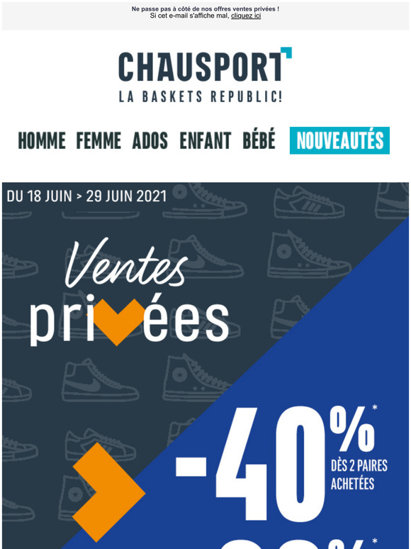 Chausport vente privee new arrivals