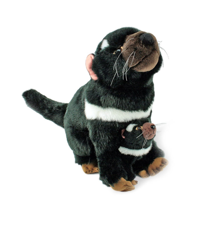 Ebony and Zippy the Tasmanian Devil With Baby Plush Toy