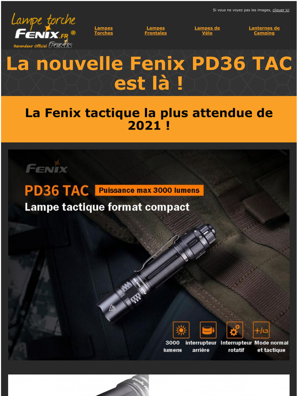 Fenix PD36 TAC - lampe tactique - 3000 lumens - pack complet