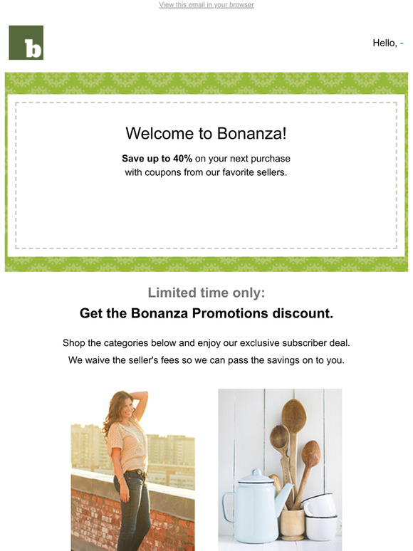 Bonanza Your Welcome Gift From Bonanza Milled