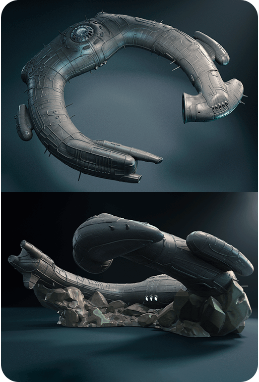 STL file Ship juggernaut of engineers from the planet LV-223  (Prometheus)・3D printing model to download・Cults