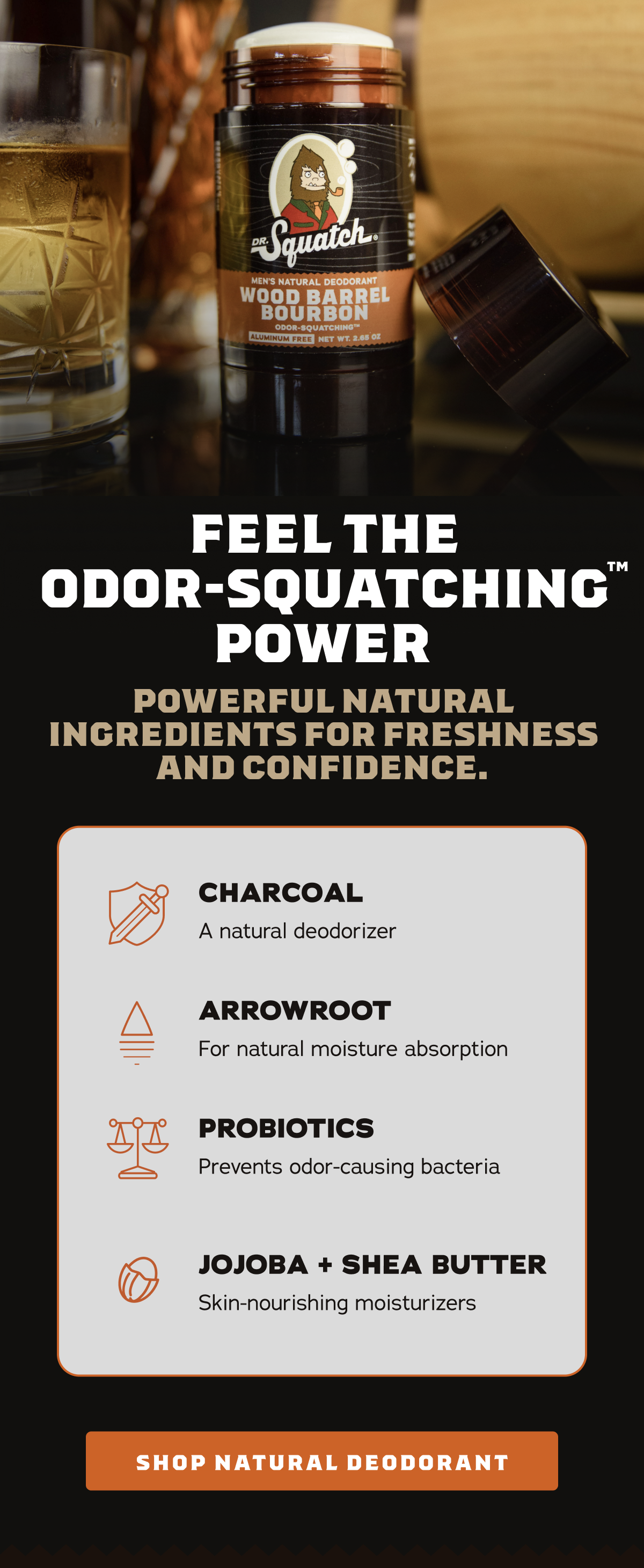 Dr. Squatch: Wood Barrel Bourbon Deo = THE SH*T