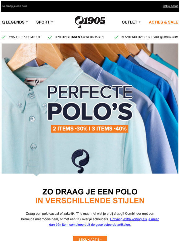 Polo's -40% bij 3 of meer items