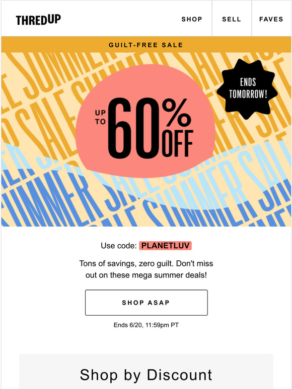 thredUP Up to 60 off! BEST. DEALS. YET. Milled