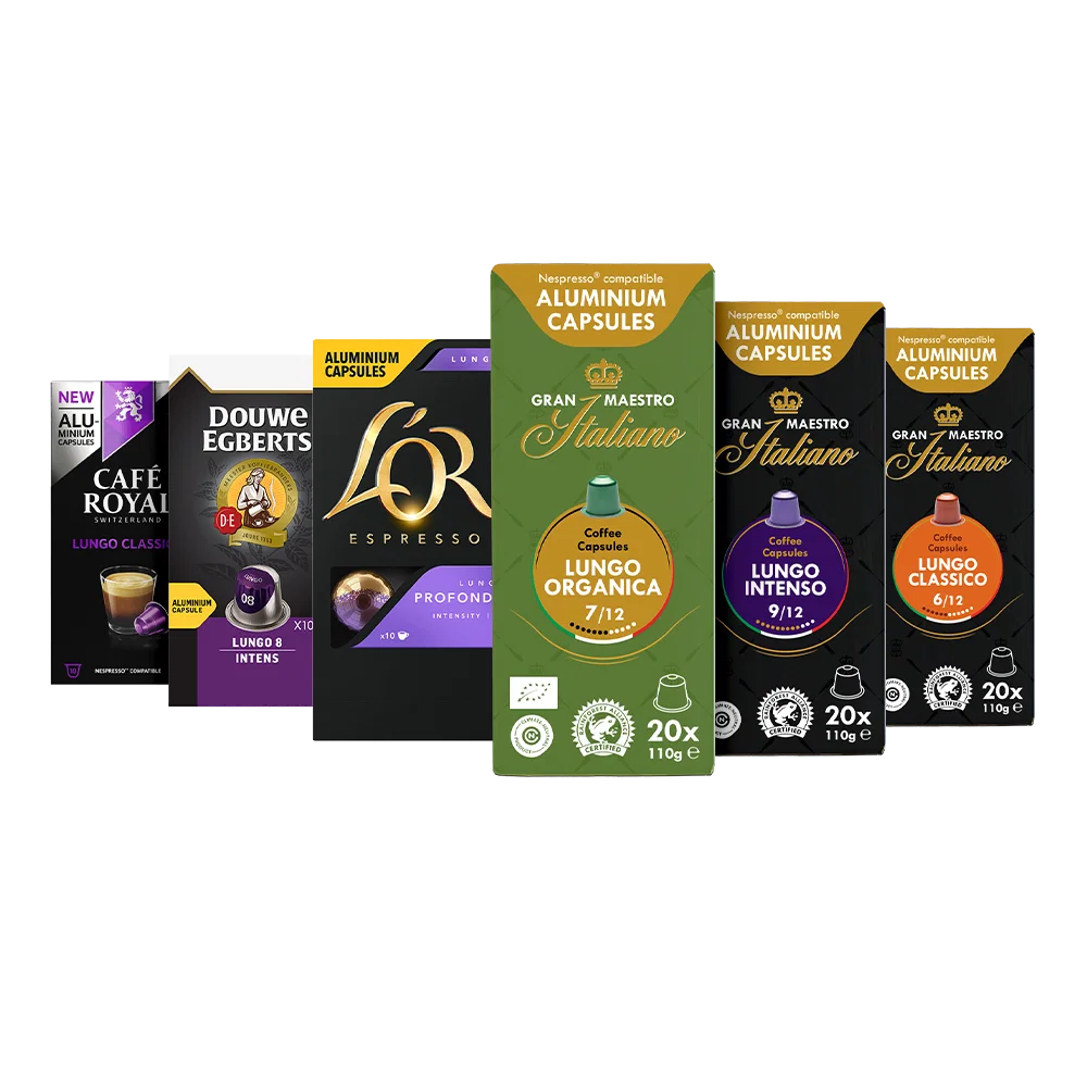 Coffret - Nespresso compatible - Lungo - Aluminium - 90 capsules