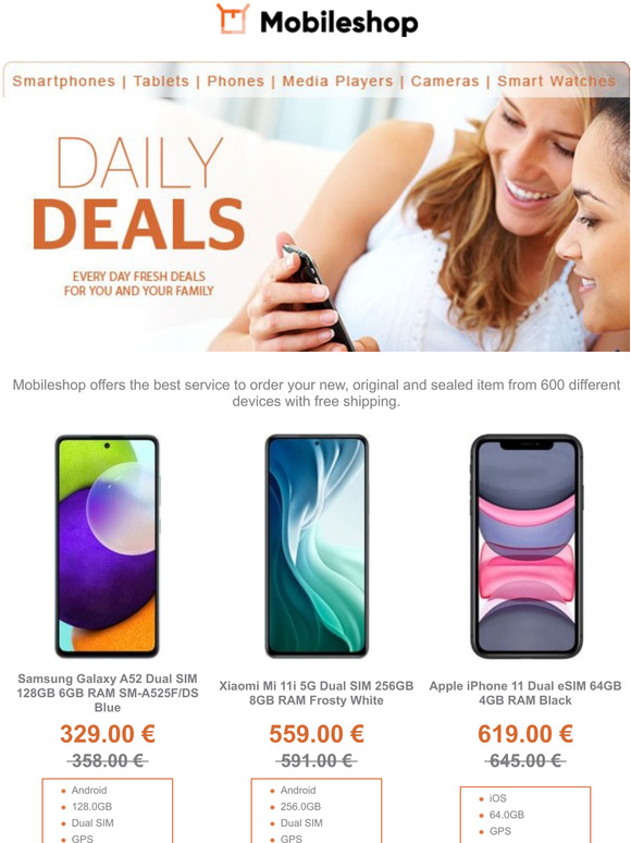 Samsung Galaxy A52 Xiaomi Mi 11i 5G Apple iPhone 11