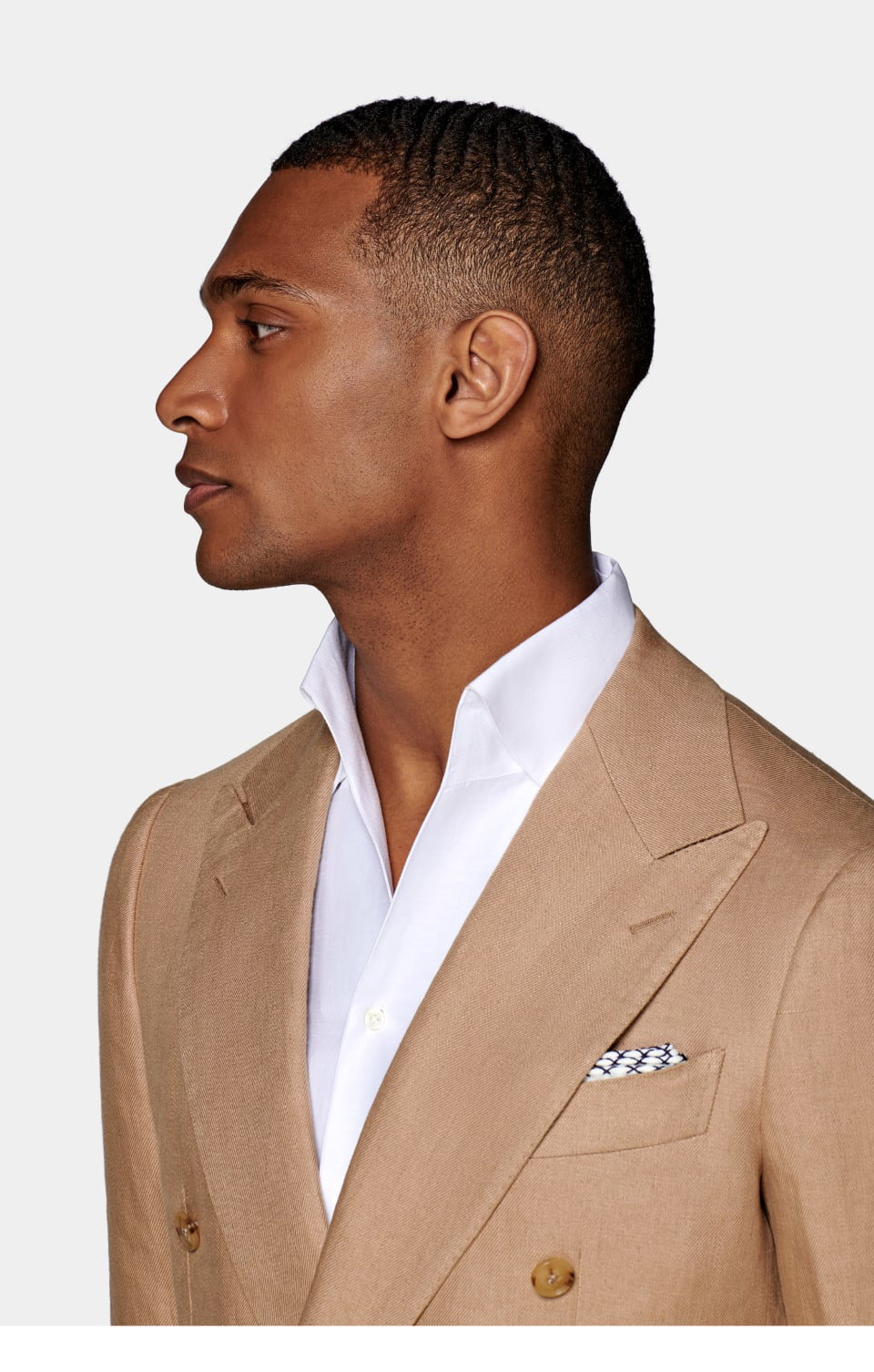 Light Brown Havana Suit in Pure Linen