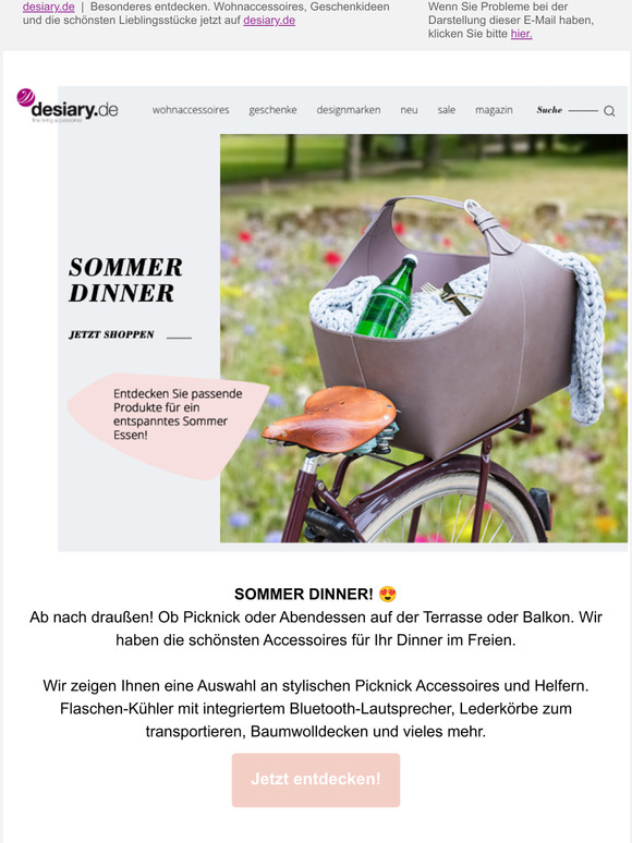 Sommer Dinner  Stylische Produkte fr ein perfektes Essen im freien!