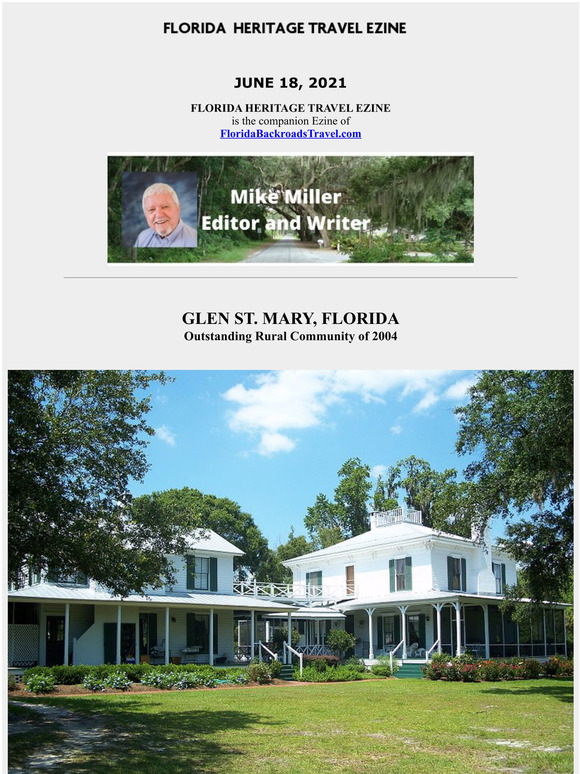 Florida Heritage Travel, June 18, 2021 - Glen St. Mary