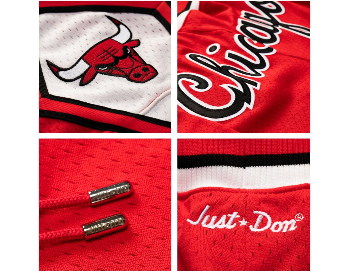 Mitchell & Ness NBA JUST DON BEGINNING & END CHICAGO BULLS SHORTS Red