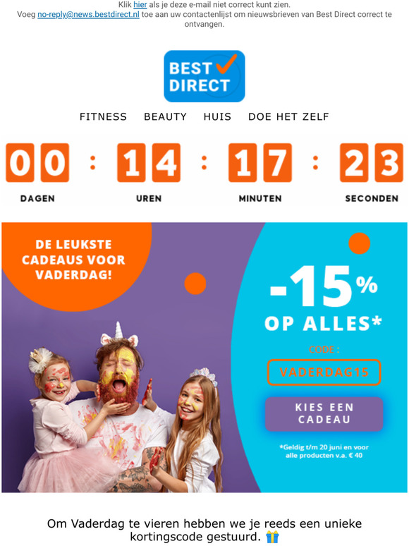 Laatste kans, 15% korting op alles!