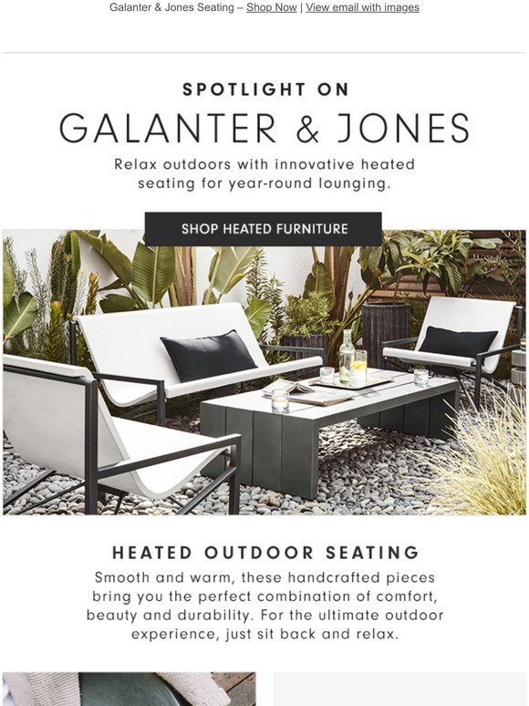 WilliamsSonoma Heated seating for yearround outdoor lounging Milled
